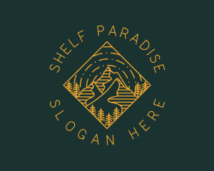 Outdoor Mountain Hiking logo design