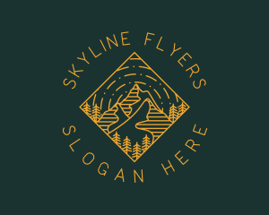 Outdoor Mountain Hiking logo design