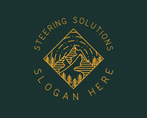 Outdoor Mountain Hiking logo design