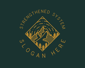 Outdoor Mountain Hiking logo design