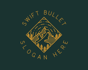 Outdoor Mountain Hiking logo design