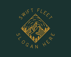 Outdoor Mountain Hiking logo design