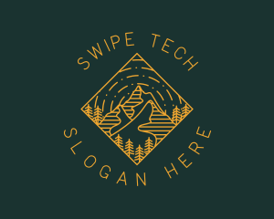 Outdoor Mountain Hiking logo design