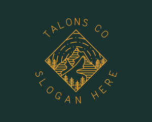 Outdoor Mountain Hiking logo design