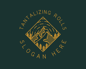 Outdoor Mountain Hiking logo design