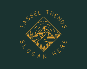 Outdoor Mountain Hiking logo design