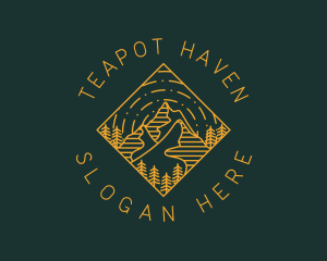 Outdoor Mountain Hiking logo design