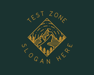 Outdoor Mountain Hiking logo design