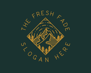 Outdoor Mountain Hiking logo design