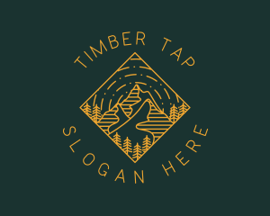 Outdoor Mountain Hiking logo design