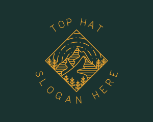 Outdoor Mountain Hiking logo design