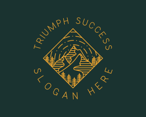 Outdoor Mountain Hiking logo design