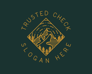 Outdoor Mountain Hiking logo design