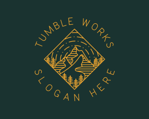 Outdoor Mountain Hiking logo design