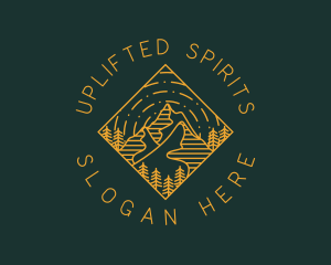 Outdoor Mountain Hiking logo design