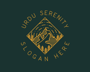 Outdoor Mountain Hiking logo design