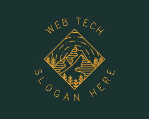 Outdoor Mountain Hiking logo design