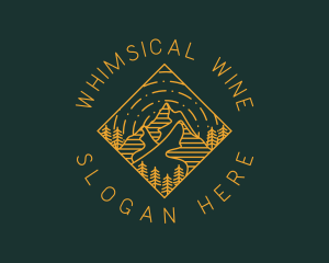 Outdoor Mountain Hiking logo design