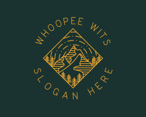 Outdoor Mountain Hiking logo design