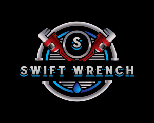 Wrench Pipe Plumbing logo design