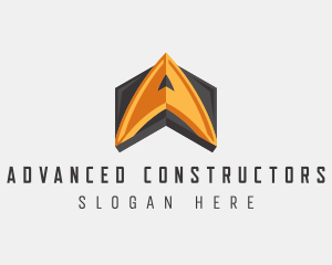 Modern Industrial Company Letter A logo design