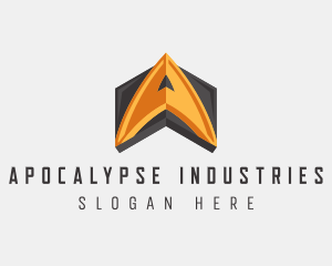 Modern Industrial Company Letter A logo design