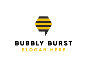 Bee Messaging Chat logo design