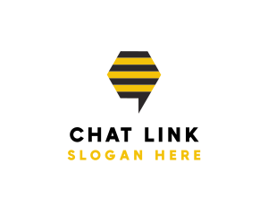 Bee Messaging Chat logo design