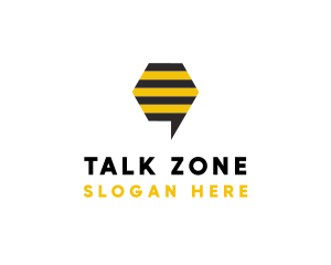 Bee Messaging Chat logo design