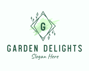 Natural Garden Watercolor logo design