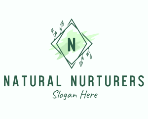 Natural Garden Watercolor logo design