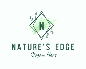 Natural Garden Watercolor logo design