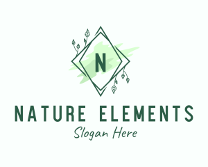 Natural Garden Watercolor logo design