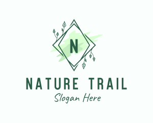 Natural Garden Watercolor logo design