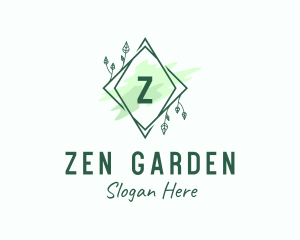 Natural Garden Watercolor logo design