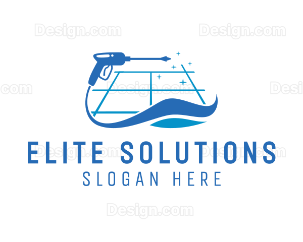 Pressure Washer Cleaning Logo