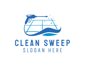 Pressure Washer Cleaning  logo design