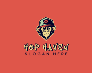 Hiphop Monkey Streetwear logo design