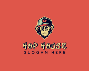 Hiphop Monkey Streetwear logo design