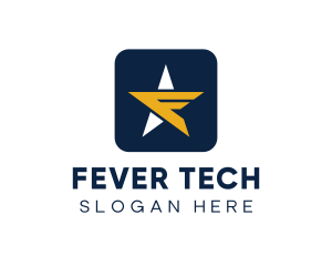 Modern Tech Star Letter F logo design