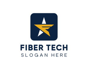 Modern Tech Star Letter F logo design