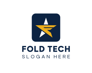 Modern Tech Star Letter F logo design