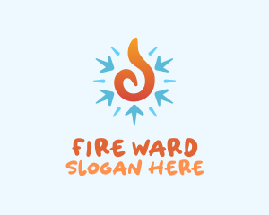 Fire Snowflake Temperature logo