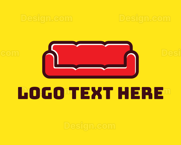 Red Sofa Furniture Logo