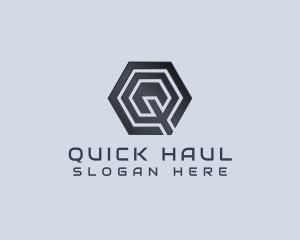 Hexagon Company Brand Letter Q logo design