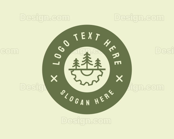 Tree Saw Carpentry Logo