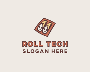 Italian Cannoli Dessert Baking logo design