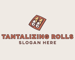 Italian Cannoli Dessert Baking logo design