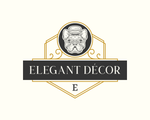 Elegant Bulldog Grooming logo design