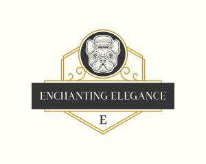 Elegant Bulldog Grooming logo design